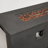 Table de foyer rectangulaire au propane/gaz naturel Mgo 60 cm avec chauffage de 60 000 BTU pour le chauffage extérieur