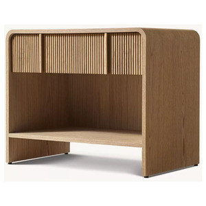 ALORA CLOSED NIGHTSTAND rh FURNITURE Modern Luxury NightStand Closed <b>Bedroom</b> Nightstands With Drawer - Product Image 6
