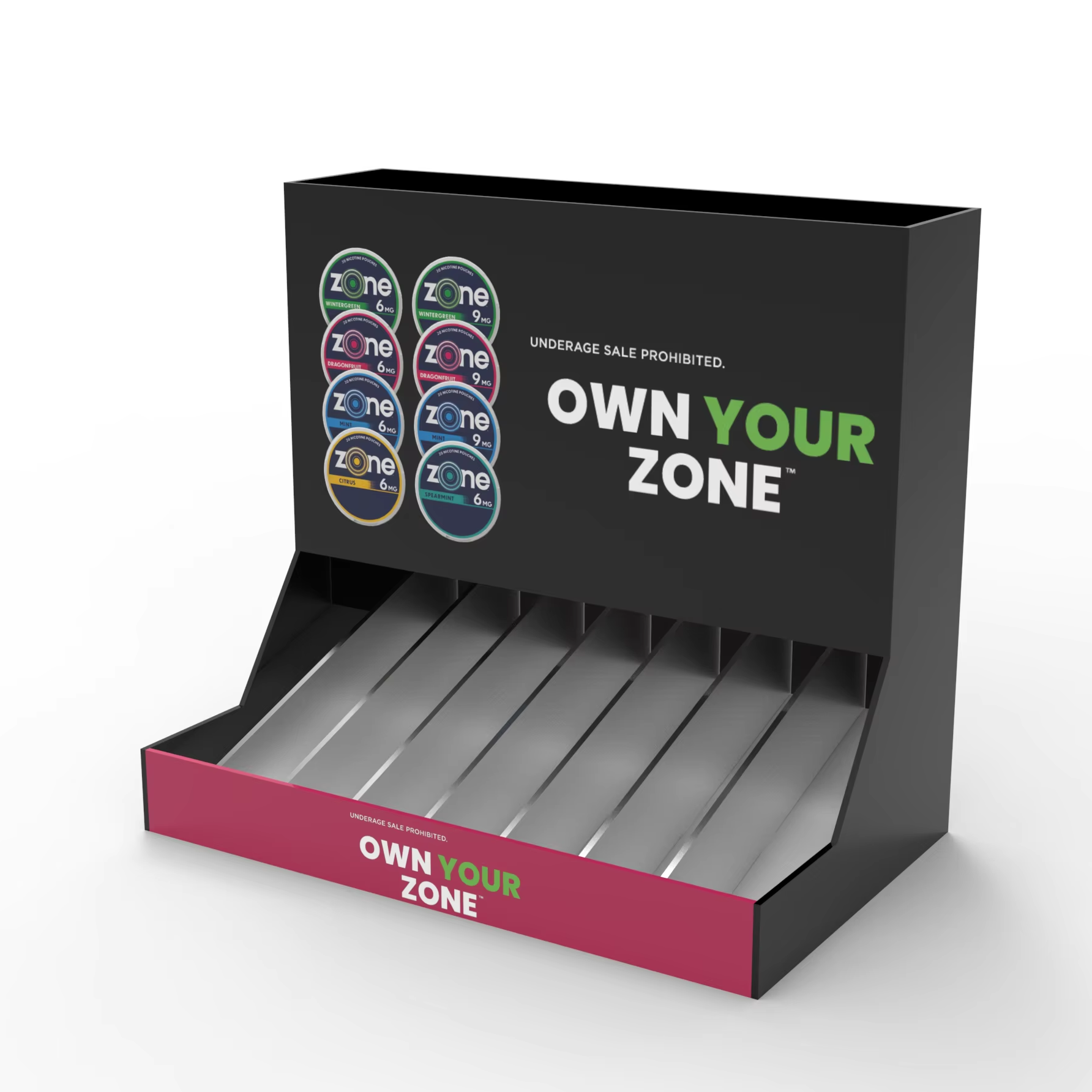 Apache Customizable Acrylic Countertop Display Stand Hot Selling Zone Mouth Tobacco Rack for Stores