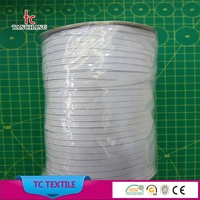 Bande élastique tressée en tricot blanche et noire en gros d'usine TCZM01-05