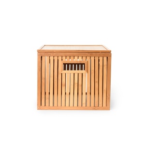 Cesta de almacenamiento de bambú al por mayor con tapa, cesta de almacenamiento de calidad de exportación, muy vendida. - Product Image 1