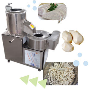 उद्योग इलेक्ट्रिक गाजर क्लीनर आलू धोने वाली कटिंग मशीन आलू पेलर कटर आलू चिप्स बनाने की मशीन - Product Image 5