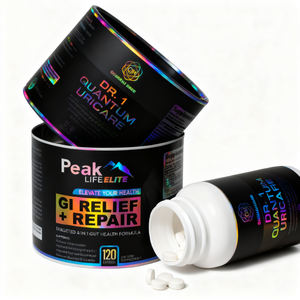 Individuelle Nahrungsergänzungsmittel-Etiketten Holographische Folie Ernährungsflasche Glas Kollagen Whey Protein Selbstklebende Holofoil-Aufkleber Verpackungsetiketten - Product Image 3