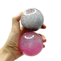 Balle jouet en plastique à haute élasticité pour enfants et adultes Internet célébrité décompression Sports de plein air boule élastique en cristal