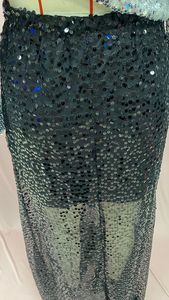 Ecowalson <span class=keywords><strong>con</strong></span> elastico in vita <span class=keywords><strong>con</strong></span> paillettes e oro <span class=keywords><strong>gonna</strong></span> elegante da donna Slim Fit vacanza <span class=keywords><strong>gonna</strong></span> lunga donna lunga fino al pavimento <span class=keywords><strong>con</strong></span> fodera - Product Image 4