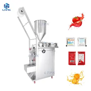 Auto 3 sides sealing tomato sauce paste ketchup honey liquid bags sachets filling packing machine