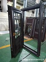 Fenêtres de cour horizontales de style chinois antique en alliage d'aluminium, battantes, insonorisées, en verre trempé, en acier inoxydable, écoénergétiques