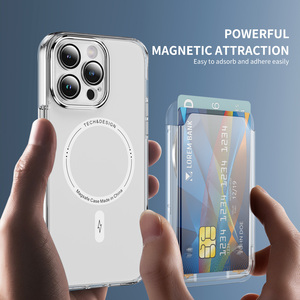 Porte-cartes magnétique transparent robuste pour iPhone 16 17 18 Pro Max, étui coulissant transparent avec fente pour cartes, cadeau promotionnel - Product Image 3