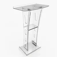 Púlpito de Acrílico Transparente, Ecológico, de Diseño Moderno, para Iglesia, Aula, Exposiciones y Discursos, Fabricado por Profesionales