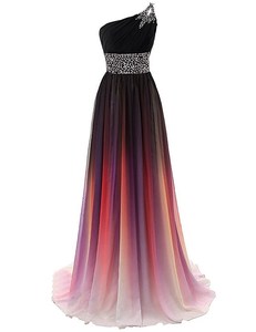 Robe de soirée élégante en mousseline dégradée S3460R, design royal ajusté et tendance, dentelle, taille personnalisée, mariages à la chapelle - Product Image 6