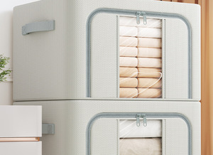 Boîte de rangement en tissu Oxford, grande capacité, pliable, épaissie, organisateur de vêtements, rangement de placard, organisation de rangement - Product Image 3