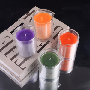 <span class=keywords><strong>Bougie</strong></span> parfumée d'aromathérapie Double sexe <span class=keywords><strong>de</strong></span> vente chaude dans un pot en verre coloré avec marque privée pour l'utilisation d'huile <span class=keywords><strong>de</strong></span> lotion <span class=keywords><strong>de</strong></span> <span class=keywords><strong>massage</strong></span> - Product Image 5
