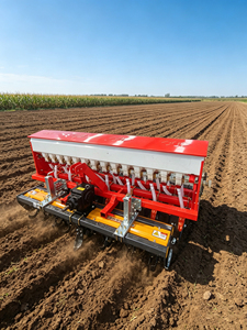 Machine intégrée de labourage, fertilisation <span class=keywords><strong>et</strong></span> semis rotative pour blé à 12 rangs, petite <span class=keywords><strong>semoir</strong></span>-<span class=keywords><strong>épandeur</strong></span> de semences <span class=keywords><strong>et</strong></span> <span class=keywords><strong>d</strong></span>'<span class=keywords><strong>engrais</strong></span> montée sur tracteur - Product Image 1