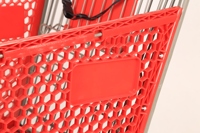 Cesta Plástica de Alta Qualidade com Logotipo Personalizado Disponível, Base Metálica Reforçada para Lojas de Varejo e Supermercados