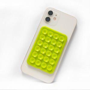 Silicone Suction Cup Phone <b>Bracket</b>, Magnetic & Adhesive Phone Mount for Selfies & Hands-Free Use Crystal Clear Silicone Phone - Product Image 1