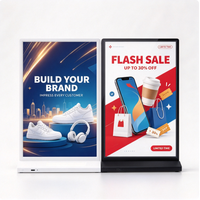Boîtes lumineuses publicitaires rechargeables A4 double face, affichage LED de table pour la promotion des menus de restaurant