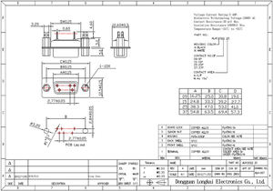 ขั้วต่อ D-SUB 25 พิน DB25 ตัวเมีย คุณภาพสูง แบบ 180 องศา สำหรับ PCB ชนิด V/T พร้อม 4-40 #   ถั่ว - Product Image 6