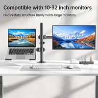 Support de moniteur personnalisé Khcoohoo, compatible avec les ordinateurs portables de 10'' à 17'', et les écrans de 13'' à 32'', capacité de charge de 8 kg, avec câble