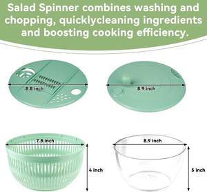 Éminceur de légumes multifonctionnel, outils de cuisine, coupe-pommes de terre, râpe, hachoir à fruits et légumes avec égouttoir B - Product Image 5