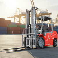 Montacargas Liftron Serie DL de 3.5T con Contrapeso Eléctrico de Litio, Neumáticos Sólidos, Velocidad de 14 km/h, para Logística Industrial