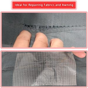 Ruban de réparation imperméable <span class=keywords><strong>pour</strong></span> tentes, auvents de camping-car et bâches, kit de réparation <span class=keywords><strong>pour</strong></span> housses de bateaux et patchs de réparation de voiles déchirées - Product Image 6