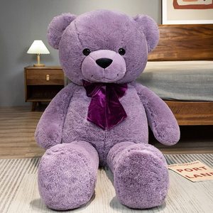 Boneka Beruang Teddy Besar Custom Logo Pabrik dengan Dasi Kupu-kupu, Boneka Hewan Isi Lembut Klasik untuk Hadiah Hari Valentine - Product Image 6