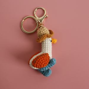 2025 New <strong>Handmade</strong> <strong>Knitted</strong> Duck Pendant Keychain Cute Yarn <strong>Crochet</strong> Forward Duck Small Doll Decorative <strong>Flowers</strong> &amp; Plants - Product Image 6