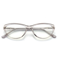 8337 Vintage solide motif oeil de chat TR90 montures optiques lunettes pour femmes avec charnière à ressort de couleur transparente Lunettes Gafas