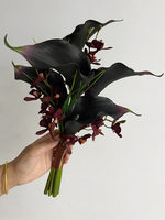 Vintage Mori Handgefertigtes Simuliertes Calla-Blumen-Tulpen-Bündel für Chinesische Hochzeitsfotografie Braut Valentinstag Erntedankfest