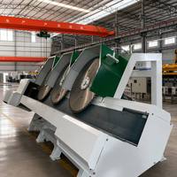 Machine de découpe puissante à 3 lames pour placages de pierre naturelle, marbre, granit et revêtements muraux en briques fines