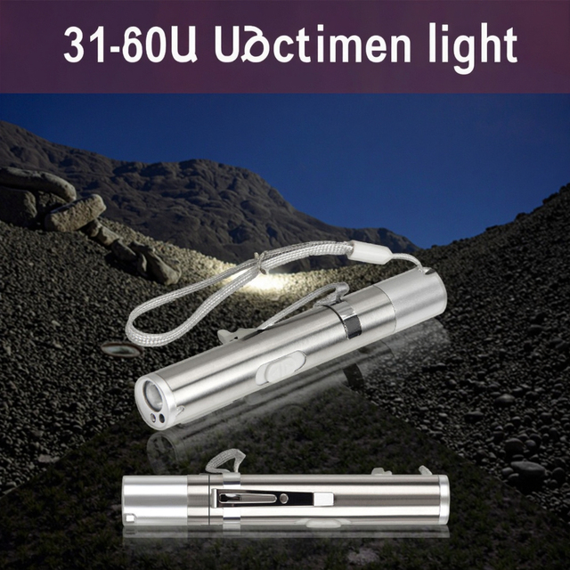 High Quality Medical LED Pen Light Ultraviolet + Laser Pointer Mini 3 1 Hot Selling Factory USB Stainless Flashlights Torches