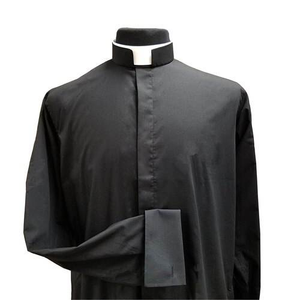 Camisa de vestir de clero de manga larga con cuello de lengüeta para hombre - Product Image 4