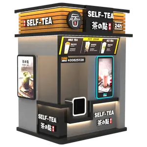 Smart Automatic Milk Tea Coffee Vending Machine For Malls and Supermarkets Coin Operated Bubble Tea Vending Machine For Sale