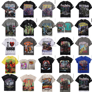 เสื้อยืดผู้ชายคุณภาพสูง เนื้อผ้าคอตตอน 100% หนานุ่ม สไตล์สตรีทแฟชั่น แบรนด์ดัง แขนสั้น - Product Image 1