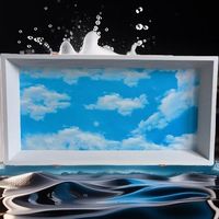 Lumière artificielle d'intérieur Lumière du soleil Lampe CRI haute luminosité Fenêtre encastrée Blue Sky Rooflight Faux LED Plafond Virtuel Skylight Panel Light