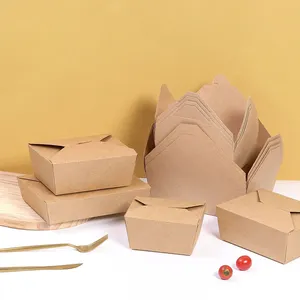 环保炸玉米饼礼品包装精选便当包装食品纸盒，带分隔器