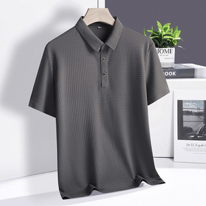 Short d'été pour hommes pour POLO Shirt New Business Casual Solid Color Simple Versatile Lapel T-Shirt Breathable Embroidery Canva - Product Image 4