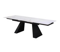 Table de salle à manger moderne en pierre frittée personnalisée, très demandée, gain de place, réglable et extensible, pour cuisine et salle à manger