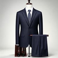 Setelan Jas Formal Bisnis Pria 2 Kancing dan 3 Kancing Single Breasted, Bahan TR Anti Kusut untuk Acara Kantor