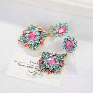 Pendientes Largos de Estilo Vintage, Chapados en Oro de 18K, con Circonita Antigua, Diseño Geométrico de Alta Gama para Fiesta - Product Image 4