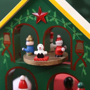 Nouvelle boîte à musique de Noël, cadeau de Noël, carrousel, ornement de bureau en bois, décoration, fabriqué en Chine - Product Image 2