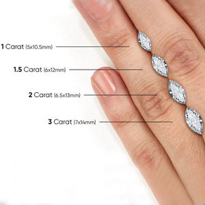 Berlian Buatan Laboratorium Potongan Marquise 0.1ct-0.7ct Bersertifikat IGI GIA Bentuk Fancy HPHT CVD Kejernihan VVS1 untuk Cincin - Product Image 2