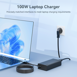 Chargeur USB-C PD 100W pour ordinateur portable, adaptateur secteur Type-C 20V 5A, alimentation de remplacement 20V 5A pour MacBook HP <span class=keywords><strong>Lenovo</strong></span> - Product Image 4