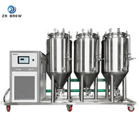 Chaisse de brassage 3 cuves 100L 200L 500L pour le processus de mouture du système de brassage, équipement de brasserie artisanale en acier inoxydable