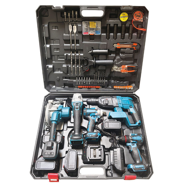 Cordless Electric Drill Handheld Portable Screwdriver Cordless Electric Drill Machine Tool Electric Tool Set
