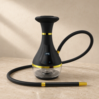 Kit Chicha Électronique Haute Technologie 20000mAh en Acier Inoxydable avec Écran Tactile LED et Capsule E-Shisha Chauffée Électriquement pour Boîte de Nuit