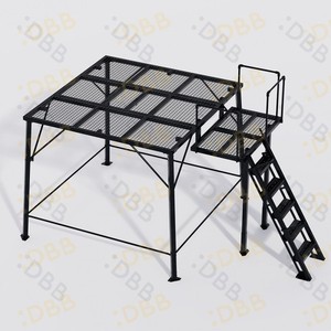 Abri <span class=keywords><strong>de</strong></span> <span class=keywords><strong>chasse</strong></span> surélevé à base carrée, en acier robuste, étanche, avec échelle, coque rigide, pour plusieurs personnes - Product Image 4