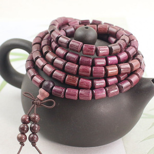 Violet Wooden <b>Bead</b> <b>Bracelet</b> 6x7.5mm 108 Pieces Unisex Couple Jewelry Rosewood Style Polished Finish - Product Image 3