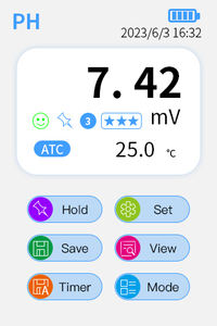 PH10 pH-mètre portable Kit de testeur portable pour tubes à essai et petits échantillons - Product Image 5