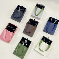 Boîtes de rangement pour bijoux en carton imprimé de luxe ZXF, personnalisées avec logo, 9*9*3.5cm, ensemble de boîtes cadeaux